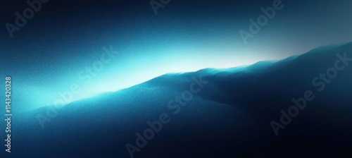 Blue Gradient Abstract Background with Glowing Noise Texture in Minimalist Design for Banner Poster Header