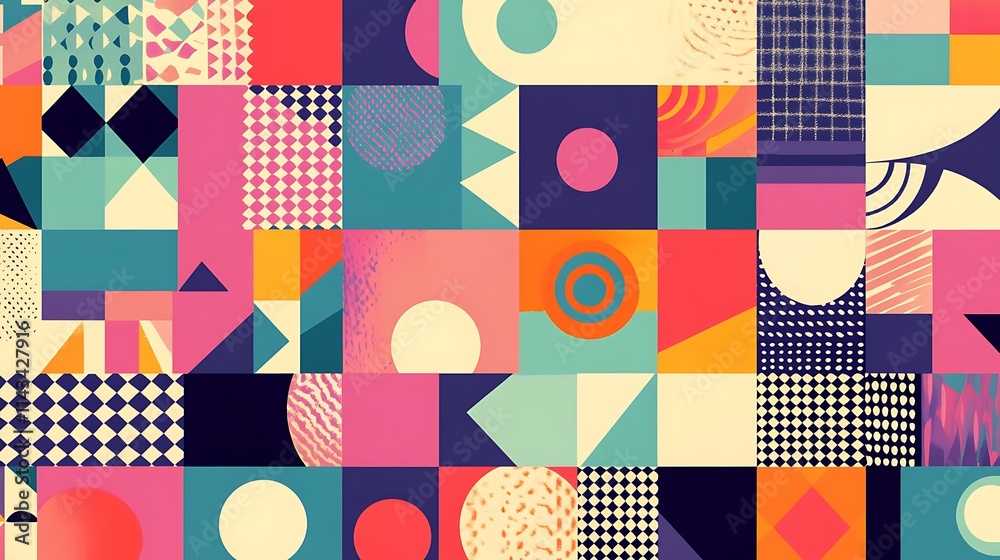 Abstract geometric pattern with vibrant colors and shapes. (26) Abstract geometric pattern with vibrant colors and shapes. (26)