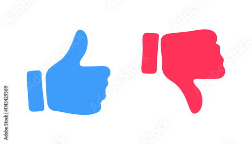 Like and Dislike Icons. Like and dislike buttons. (Full Vector)