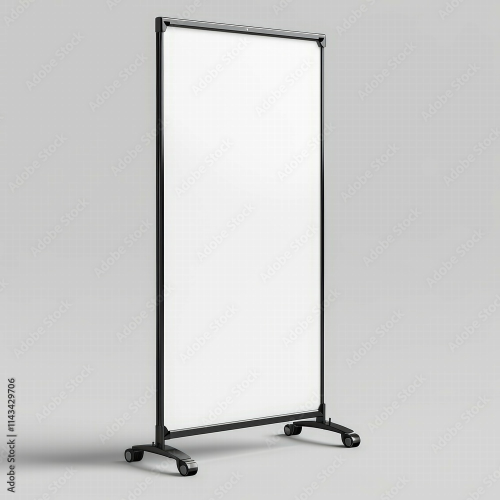 Blank Banner Stand Mockup Isolated on a White Background for Professional Branding, Trade Shows, and Marketing Events Blank Banner Stand Mockup Isolated on a White Background for Professional Branding, Trade Shows, and Marketing Events
