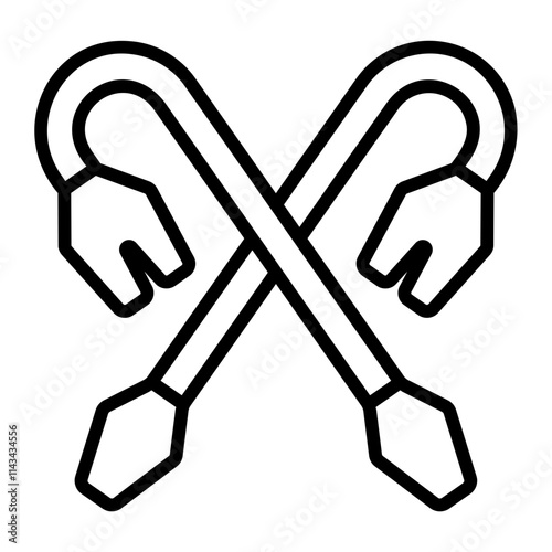 crowbar Line Icon