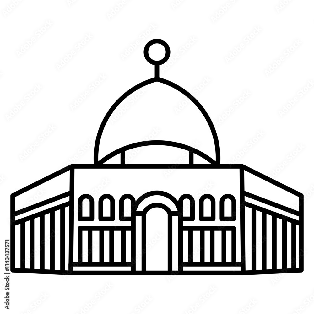Al Aqsa Mosque icon element for design Al Aqsa Mosque icon element for design