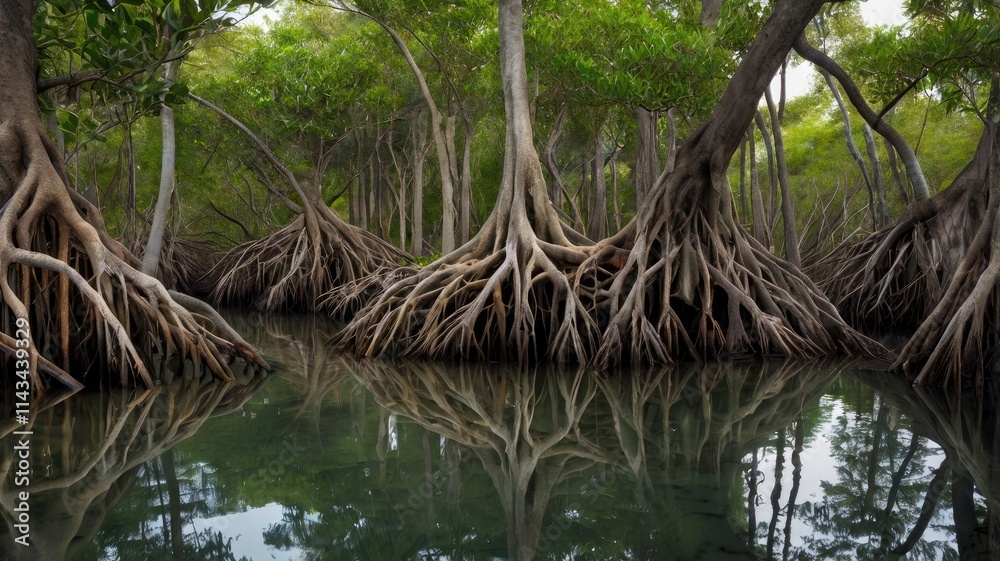 renewal nature background, Mangrove roots are complicated but beautiful
renewal nature background, Mangrove roots are complicated but beautiful