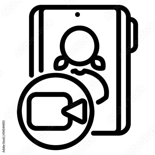 Female videocall icon