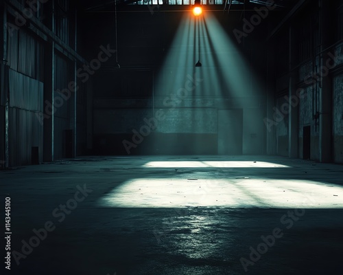 A true crime scene in an old, abandoned warehouse