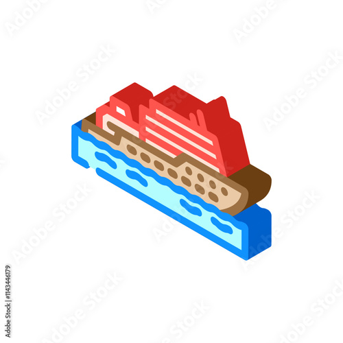 icebreaker ship transport marine isometric icon vector. icebreaker ship transport marine sign. isolated symbol illustration