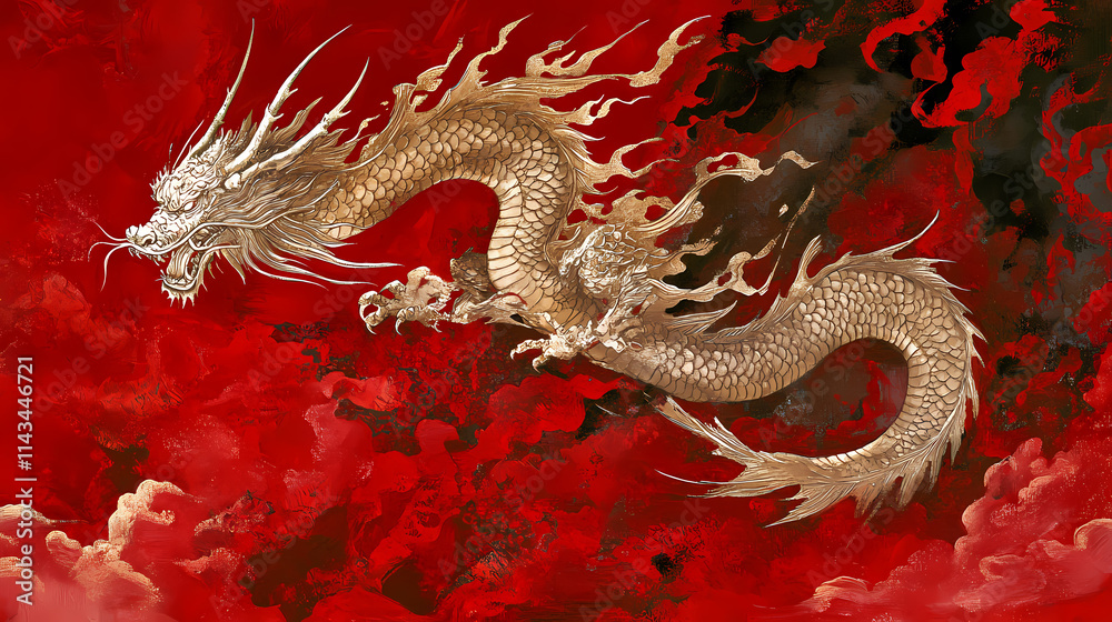 majestic golden chinese dragon majestic golden chinese dragon