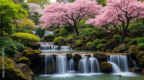waterfall japanese wallpaper background