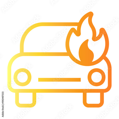fire Line Gradient Icon