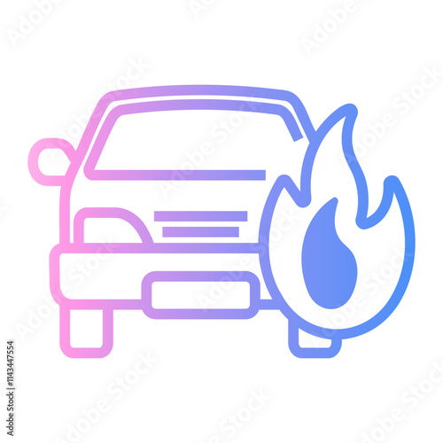 fire Line Gradient Icon