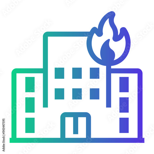 fire Line Gradient Icon