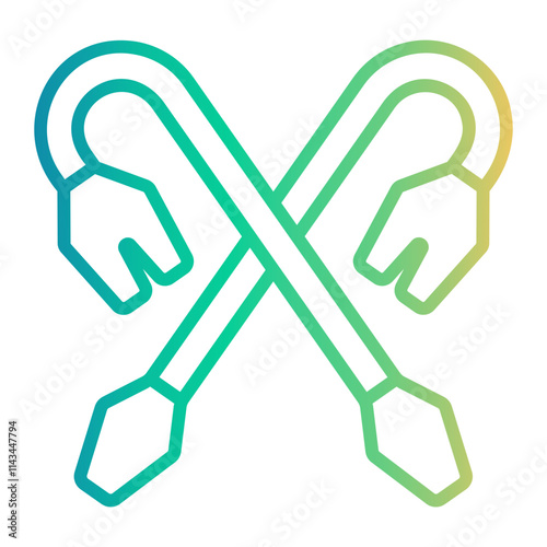 crowbar Line Gradient Icon