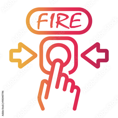 fire Line Gradient Icon