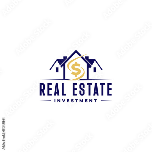 real estate investment logo icon vector template