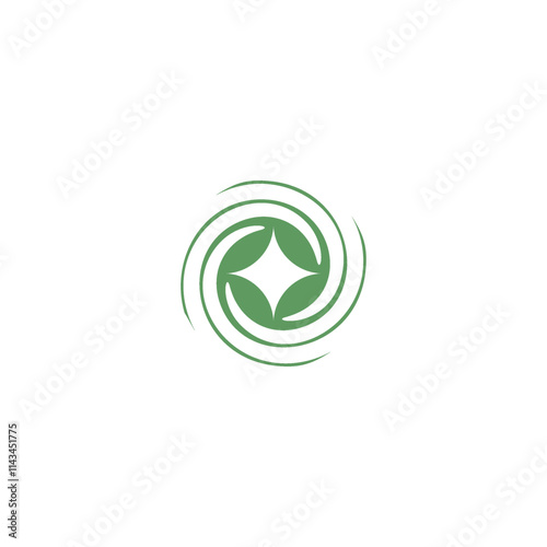 geometric spark star logo icon vector template