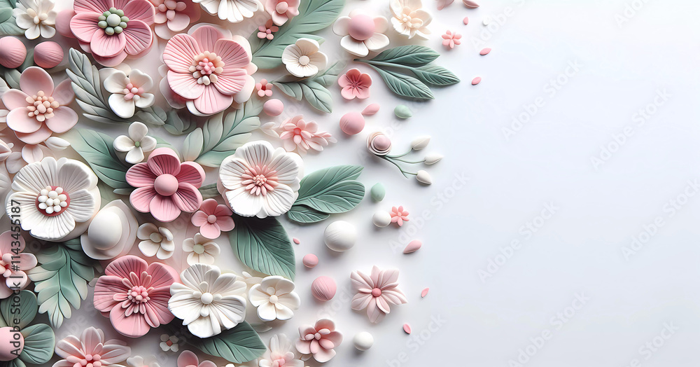 Obraz premium floral delicate background. Generated AI
