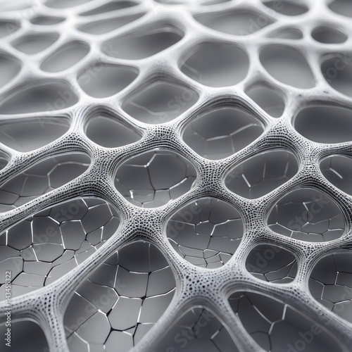 Wallpaper Mural Abstract white network, organic, photorealistic, texture Torontodigital.ca