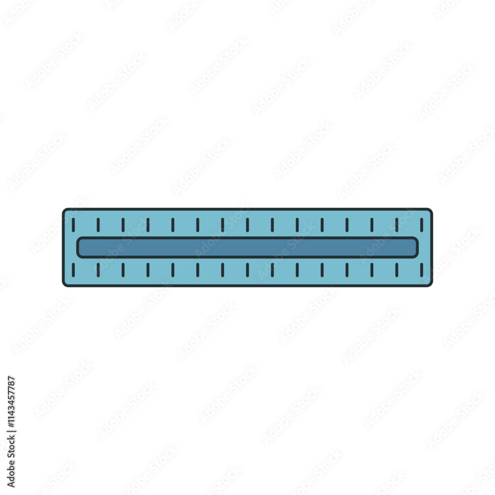 Ruler Icon Illustration in Flat Style. Perfect for engineering, science, or educational design projects. Ruler Icon Illustration in Flat Style. Perfect for engineering, science, or educational design projects.