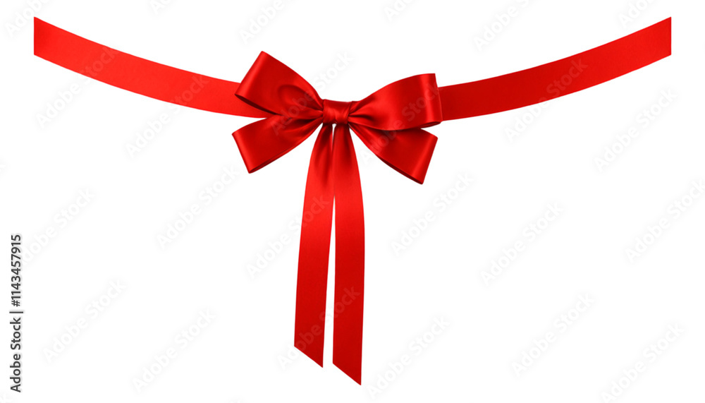 red ribbon suitable for Christmas and birthday gifts isolated on a white background red ribbon suitable for Christmas and birthday gifts isolated on a white background