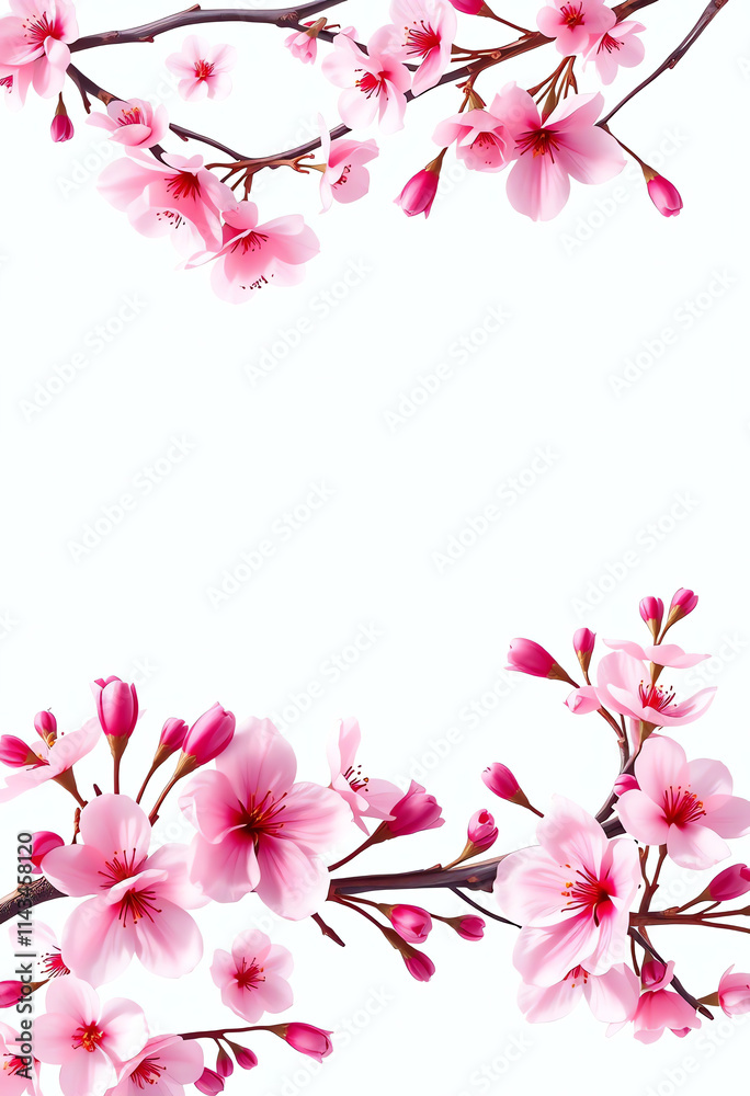 Elegant Cherry Blossom Floral Background for Commercial Use Elegant Cherry Blossom Floral Background for Commercial Use