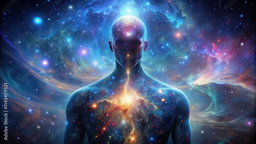 Mystical being made of galaxies and stars, faceless and ethereal, universe, body, galaxies, stars, portal, dimension, mystical Mystical being made of galaxies and stars, faceless and ethereal, universe, body, galaxies, stars, portal, dimension, mystical