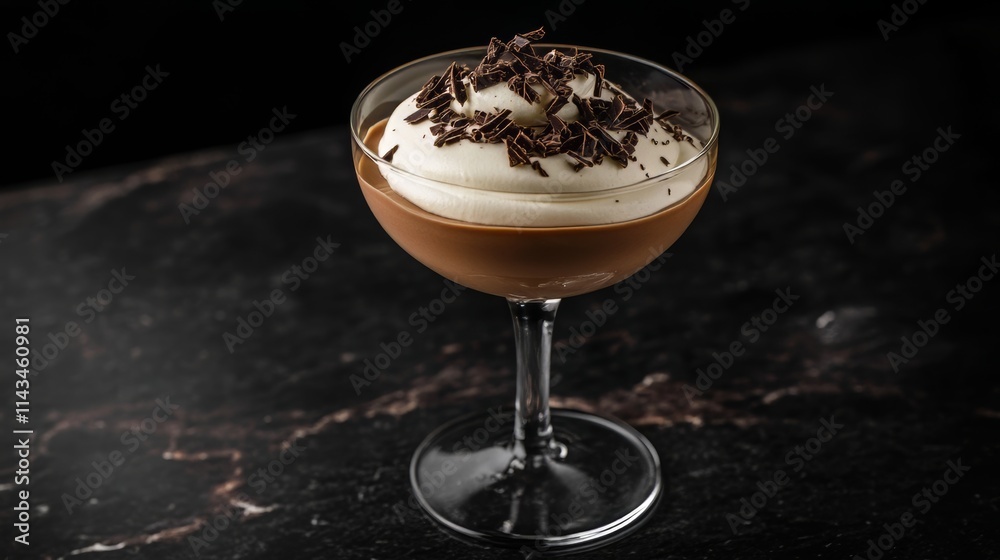Decadent Chocolate Mousse Dessert in a Glass Dish Decadent Chocolate Mousse Dessert in a Glass Dish
