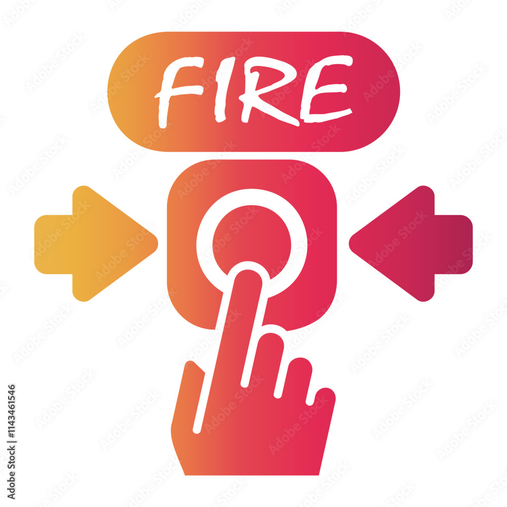 Obraz premium fire Gradient icon