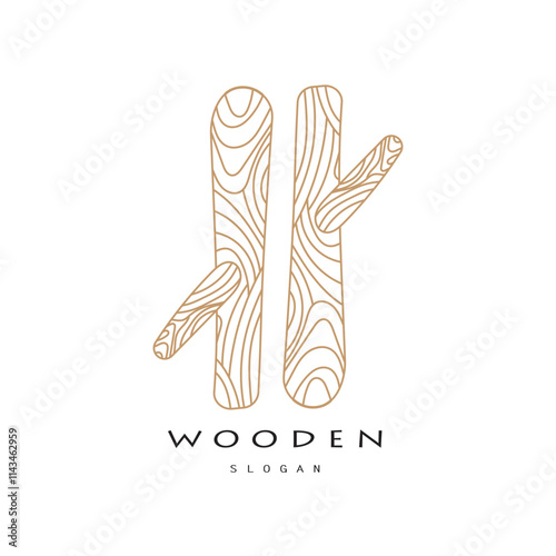 wooden logo design, for construction, wood craftsmen, wood processing company businesses