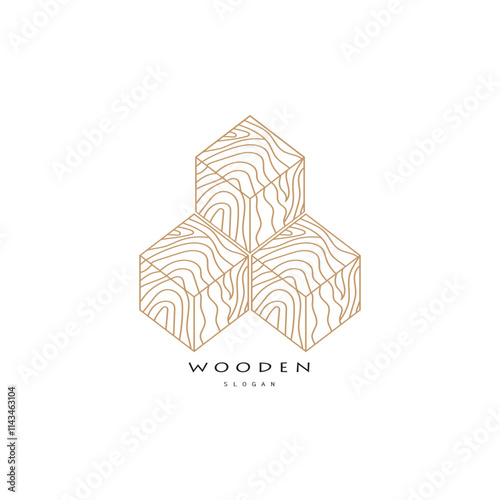 wooden logo design, for construction, wood craftsmen, wood processing company businesses