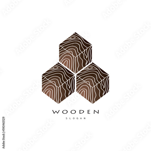 wooden logo design, for construction, wood craftsmen, wood processing company businesses