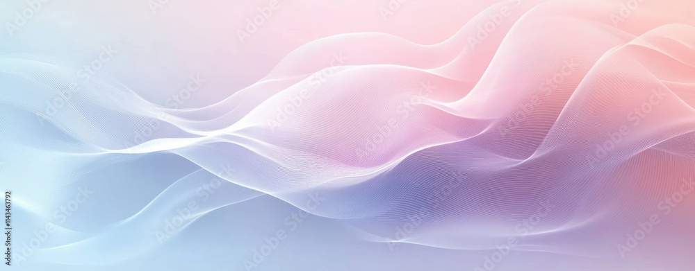 Abstract Waves Pastel Background with Smooth Curves and Ethereal Lighting Abstract Waves Pastel Background with Smooth Curves and Ethereal Lighting