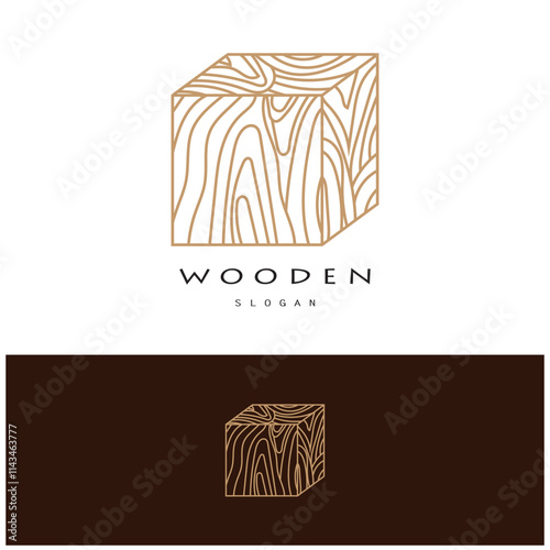 wooden logo design, for construction, wood craftsmen, wood processing company businesses