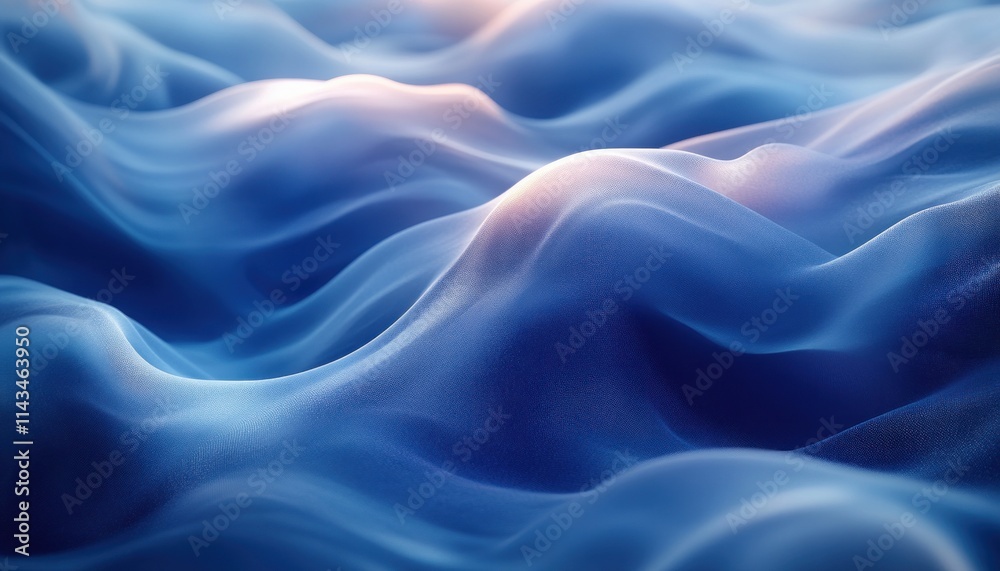 Serene Abstract Composition with Flowing Curves in Vibrant Blue Serene Abstract Composition with Flowing Curves in Vibrant Blue
