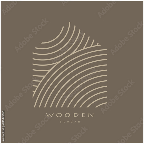 wooden logo design, for construction, wood craftsmen, wood processing company businesses