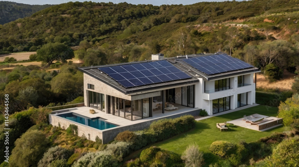 solar energy nature background,Traditional or modern house with solar panels on the roof, surrounded by natural views
solar energy nature background,Traditional or modern house with solar panels on the roof, surrounded by natural views