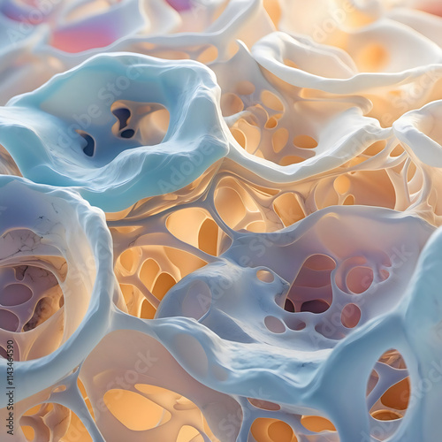 Wallpaper Mural Abstract bone structure, photorealistic, science Torontodigital.ca