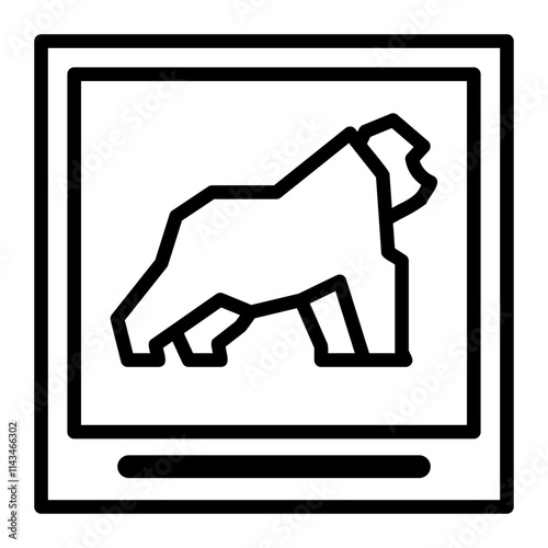 gorilla Line Icon