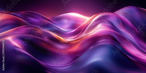 Wallpaper Mural Elegant Purple Metallic Flowing Shapes in Modern Abstract Design Torontodigital.ca