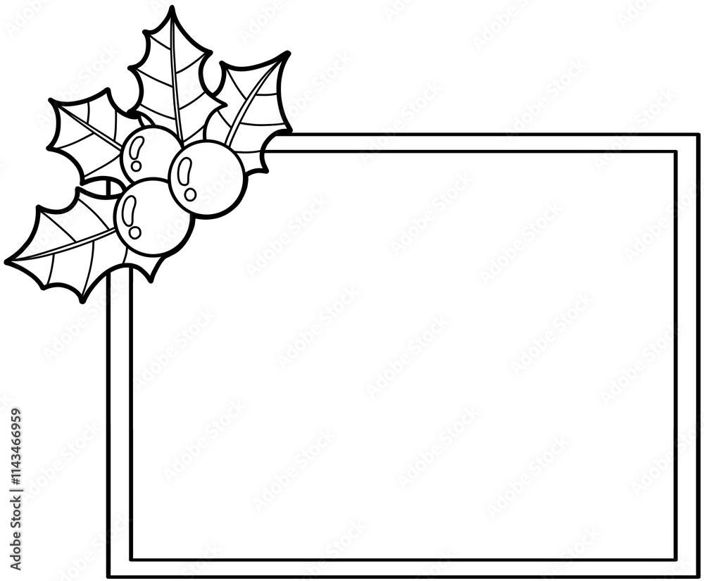 Obraz premium Christmas Coloring Text Box