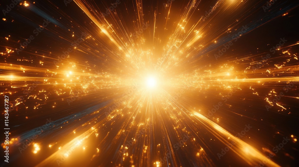 Futuristic Golden Light Rays with Geometric Shapes and Abstract Glow Effects Futuristic Golden Light Rays with Geometric Shapes and Abstract Glow Effects