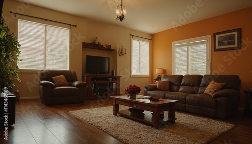 Interior of luxury living room. Modern living room interior - 3d render 58