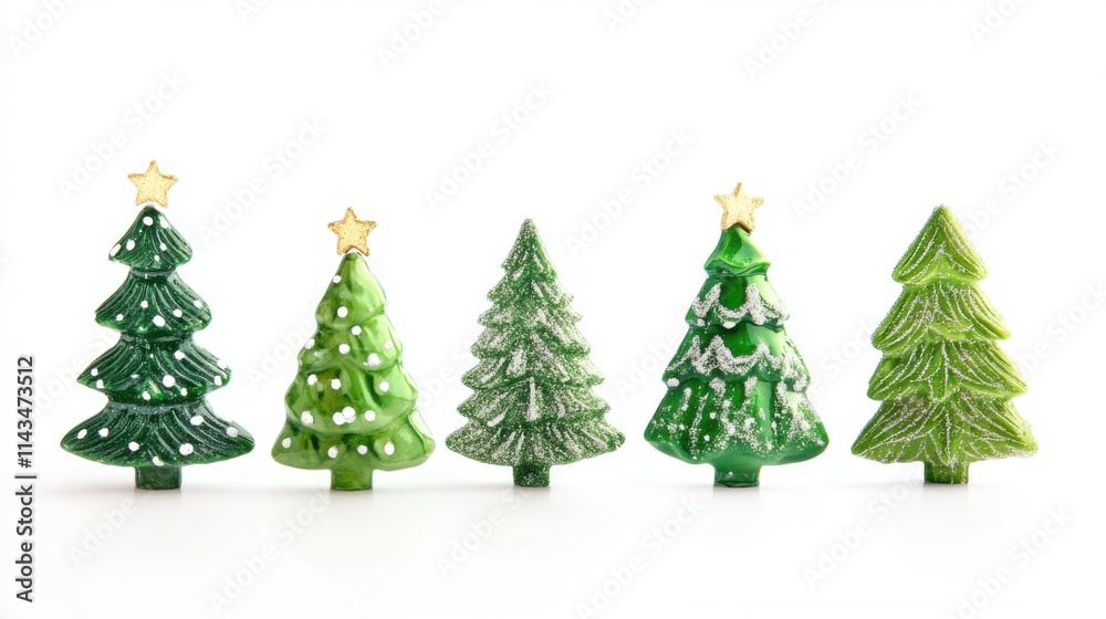 Fototapeta premium abstract christmas trees on white background