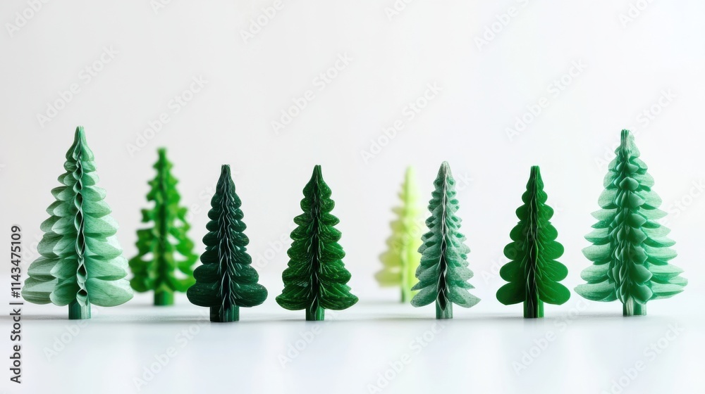 Obraz premium abstract christmas trees on white background