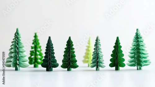 abstract christmas trees on white background