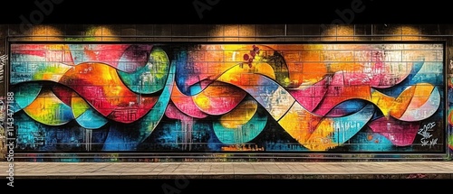Graffiti Abstract Art Colorful Urban Street Art Vibrant Background