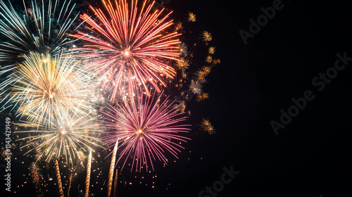 Night Sky Fireworks Display...