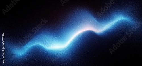 Abstract Glowing Blue Gradient Design with Dark Background and Ethereal Light Effects for Digital Art and Wallpaper