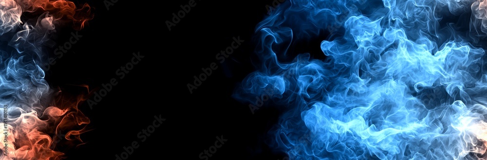 An abstract background featuring swirling blue and red smoke. Perfect for artistic, creative, or design projects. An abstract background featuring swirling blue and red smoke. Perfect for artistic, creative, or design projects.