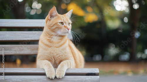 Orange Tabby Cat Relaxing o...