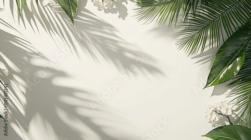 Tranquil Spring Morning with Coffee and Blooming Flowers on Minimalist Table